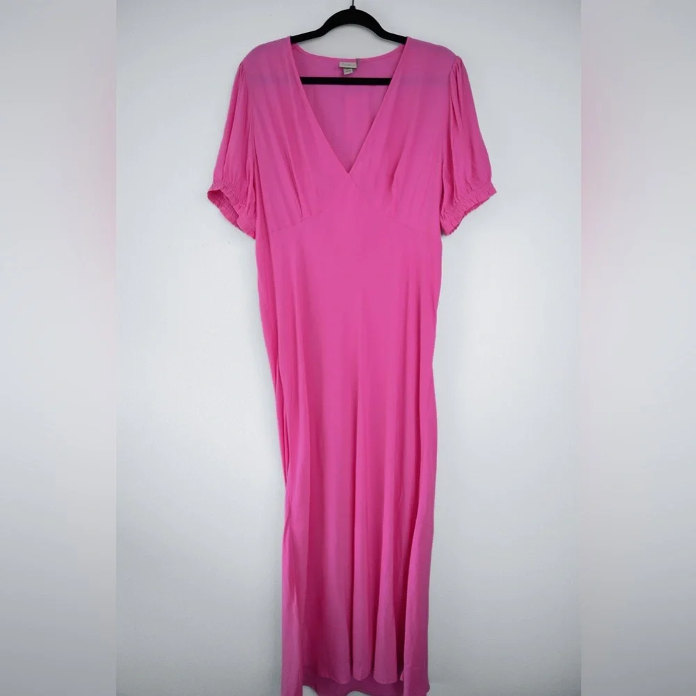 a new day hot pink dress Women's Constructed Flower Midi Dress